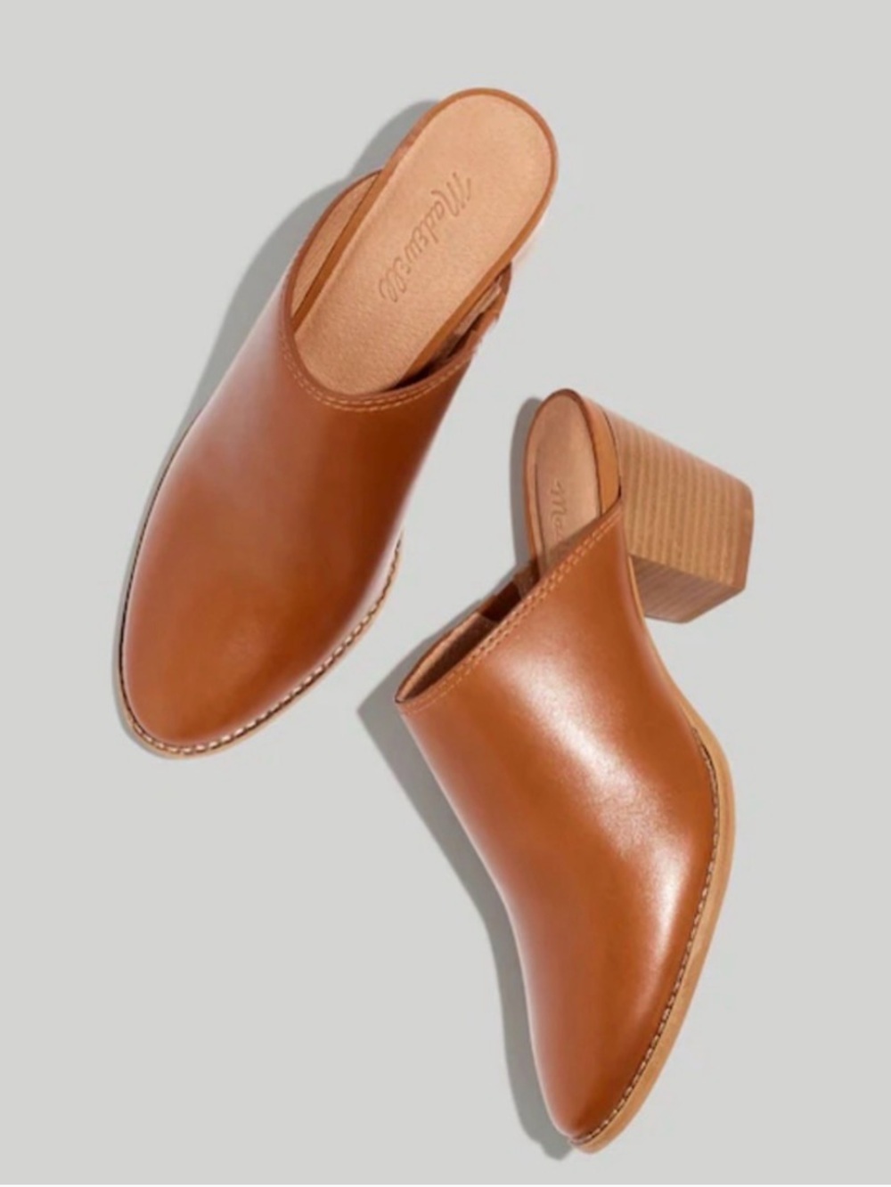 Madewell Harper Mule Tan Leather Loafers. Brand  shoe and comfortable size 8